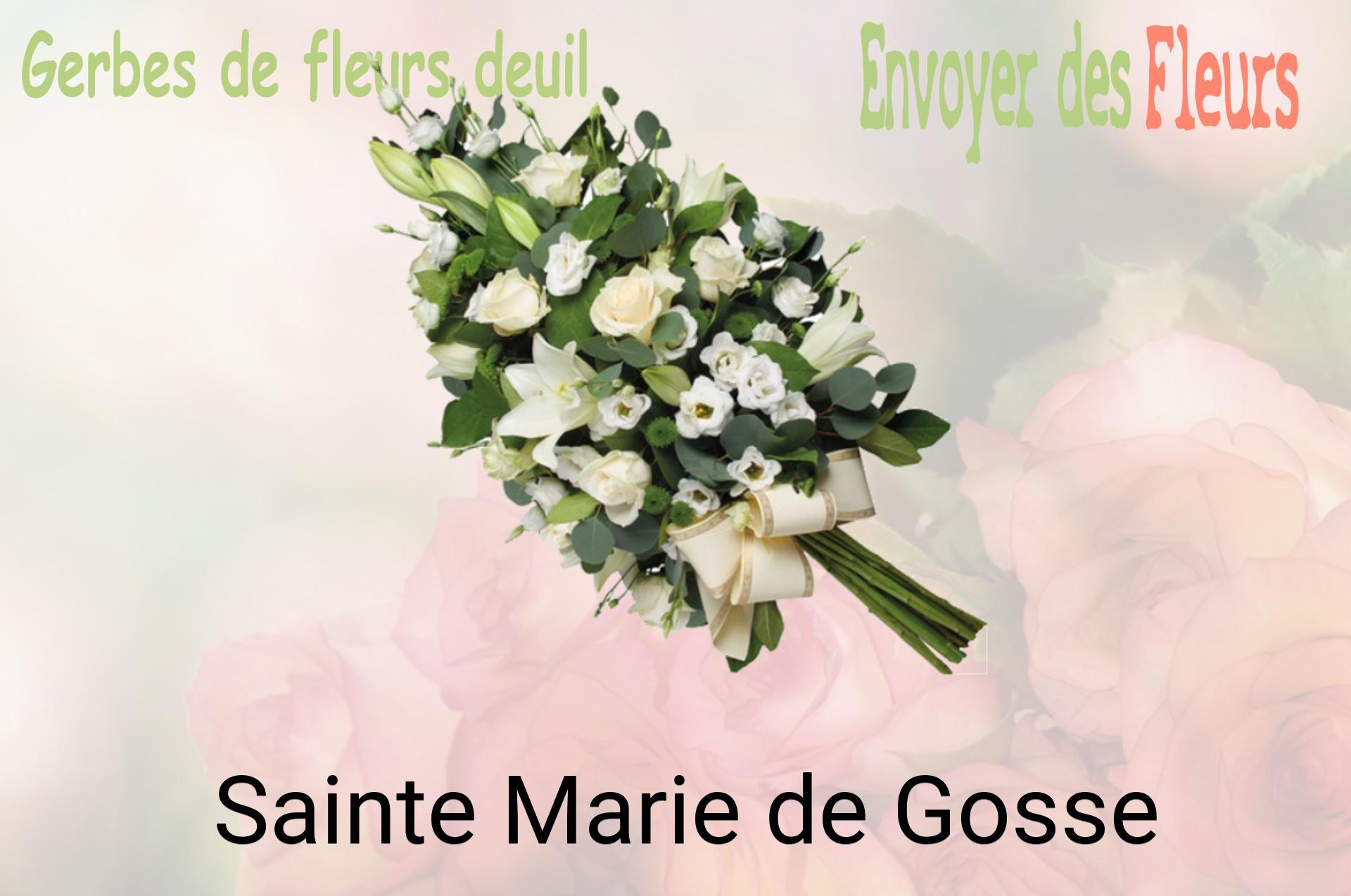 Gerbe de fleurs de deuil livrée à Sainte-Marie-de-Gosse